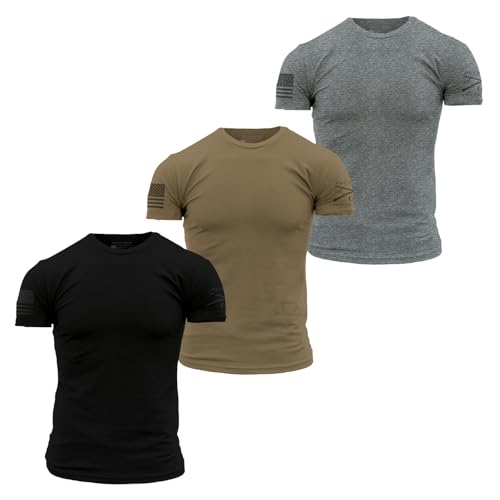 Image of Grunt Style Basic Crew Pack - USA, American Graphic Tee, Patriotic, Everyday, T-Shirts for Men Pack