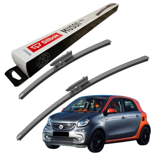 Silbak Windscreen Wipers, fits for SMART (MCC) FORFOUR (2014 ONWARDS) Front Wiper Blades, 500mm/350mm