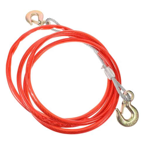 LIFKOME Vehicle Towing Cable Wire Towing Rope with Hook for Car Boat and Tractor Traction Durable and Versatile Tow Cable for Outdoor Use