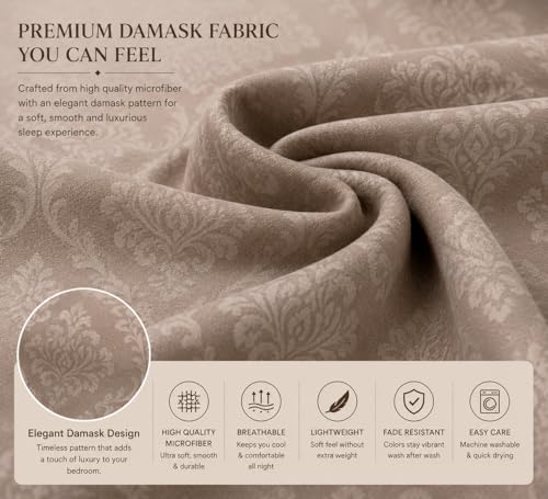 Image of Blue Strip Polycotton Bedsheet, King 108x108 (Beige) | Hotel Quality | Soft, Breathable & Colourfast | Wrinkle Resistant | Machine Washable | Pillow Covers Included