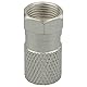 rocabo F-Stecker 7,5mm mit großer Mutter (10 Stück) - für Koxial- und SAT-Kabel - werkzeugloses Aufdrehen möglich - silber