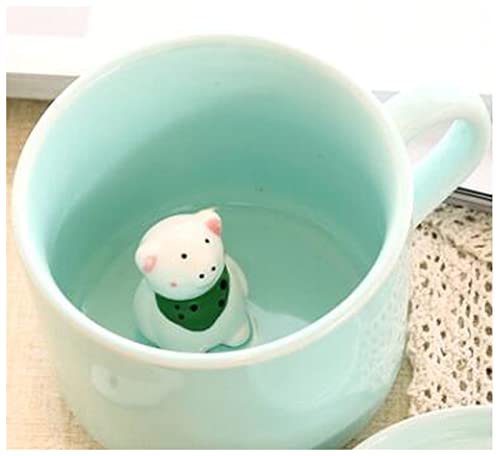 コーヒーカップ 中国 3D動物 陶器 子供用 ティー ミルク マグ 8オンス