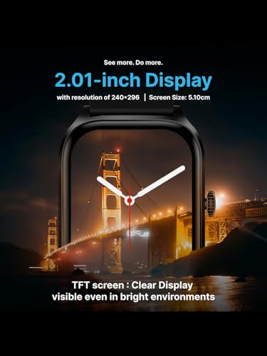 Image of TIMEX iConnect Calling Max 2.01 inch(5.1cm) Display with Functional Crown and BT Calling Smartwatch for Unisex - TWIXW1300T