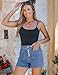 luvamia Jorts for Women Shorts Plus Size Women Jean Shorts for Women High Waisted Short Shorts for Women Fashion Western Outfit for Women Cowgirl Women High Waisted Shorts Size XX-Large Size 20 22