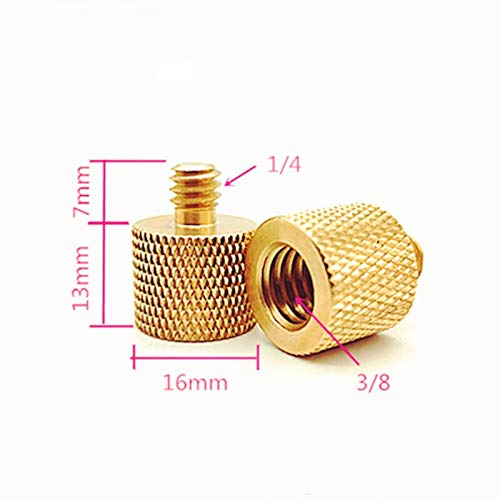 Miniatura 2 de Adaptador de tornillo hembra de 38 a 14 macho, adaptador de montaje de rosca para trípode, soporte de micrófono, cámara, paquete de 2