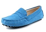 MINITOO Femme Loafers & Mocassins Bleu Ciel Suede Chaussure Conduite YB9603 EU 39