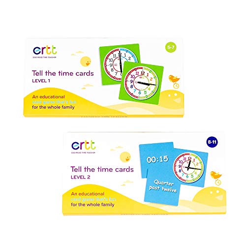 EasyRead Time Teacher Tell The Time Card Games – Level 1 & 2 Double Pack