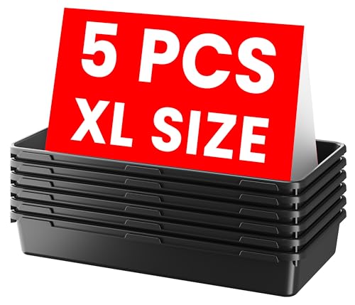 Image of A-LuGei【X-Large Size【5 Pcs】 Tool Box Organizer Tray Divider【Single Size】 Desk Drawer Organizer Bin, Garage Organization and Storage Toolbox for Rolling Tool Chest Cart Cabinet WorkBench Part Widget