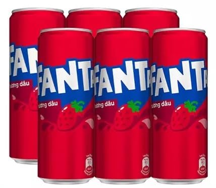 FANTA Strawberry Flavour Carbonated Soft Drink, 330ml Cans, Pack of 6 (Product Of Thailand) From DECADENT-image-39
