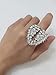 OIDIMS Cubic Zirconia Angel Wing Feather Rings for Women Statement Band Adjustable Elegant Sparkly Fashion Middle Finger Ring Party Wedding Engagement Promise CZ Valentine Mother Day Birthday Gifts