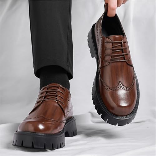 Men's Autumn Brogues Oxfords British Style Business Casual Dress Shoes Wedding Groom Formal Leather Shoes for Men2