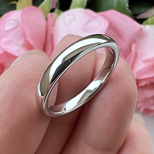 2mm 3mm 4mm 5mm 6mm 7mm 8mm 10mm white tungsten rings for men women engagement wedding bands domed polished shiny comfort fit