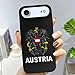 Coat of Arms of Austria Flag Austrian Emblem Case Compatible with iPhone 17 Air Drop Protection Shockproof Anti Fingerprint Phone Cover Slim Fit Silicone Black