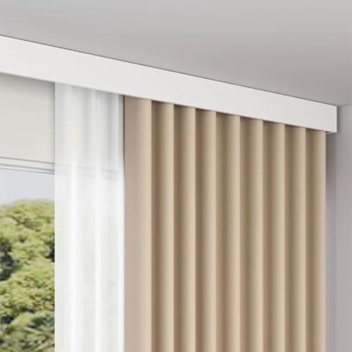 Ceiling Mount Shower Track System - 118.1in Light Blocking Room Divider, Integrated Rail for Privacy, Perfect for Bathrooms & Living Spaces - Easy Installation