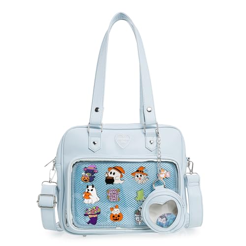 Ita Bag Crossbody Handbags Kawaii Shoulder Purse Square Backpack with Insert Anime Pins Display
