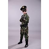 Taktische Weste, Outdoor-Kinder-Militär-Kostüme, ACU Camouflage, kurz, lang, Armee-Anzug für Studenten, Jungen, Outdoor-Kleidung, Trainingsuniformen (Farbe: 5 langes Set, Größe: 110 cm)