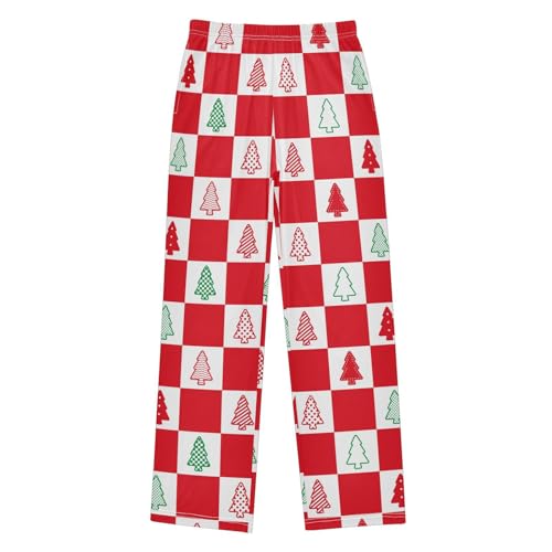 ZZKKO Christmas Tree Polka Dot Striped Heart Boys Pants for Kids Jogger Pants with Pockets S-XL