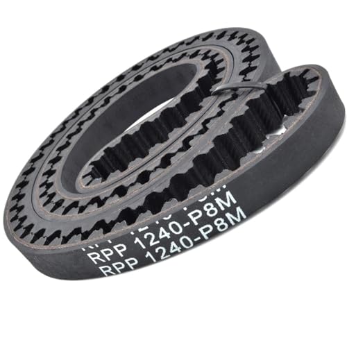 Courroie synchrone P8M RPP1240 en caoutchouc de 12mm pour transmission stable