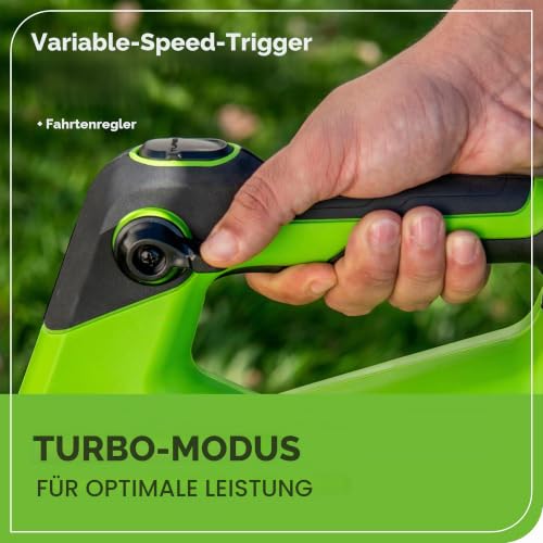Greenworks 48V(24V x 2) Axial Akku Laubbläser mit bürstenlosem Motor, Turbofunktion, 217 km/h, 16,4 m³/min… – Ansicht 4