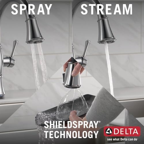 DELTA FAUCET Cassidy Touch Kitchen Faucet, Oil Rubbed Bronze Kitchen Faucets with Pull Down Sprayer, Kitchen Sink Faucet, Faucet for Kitchen Sink, Touch2O Technology, Venetian Bronze 9197T-RB-DST