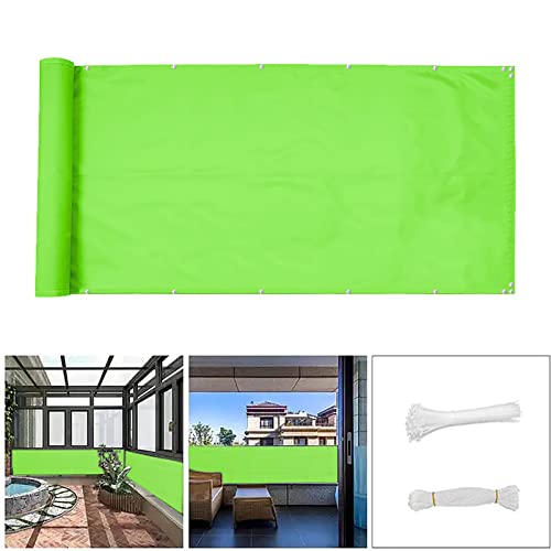 QINGLV Privacidad De Balcón Y Pantallas Protectoras 60x100cm Lona De Protección para Balcones Y Terrazas Resistente Al Viento Ocultación Tela Privacidad para Balcon para Jardín Balcón Terraza -Verde