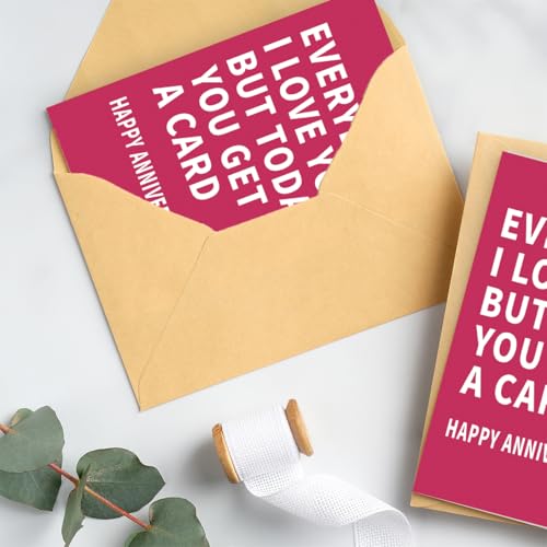 Image of WowBefun Anniversary Card to Husband | Funny Anniversary Card & Gifts for Women, Men, Husband, Wife, Him, and Her | Happy Anniversary Decorations