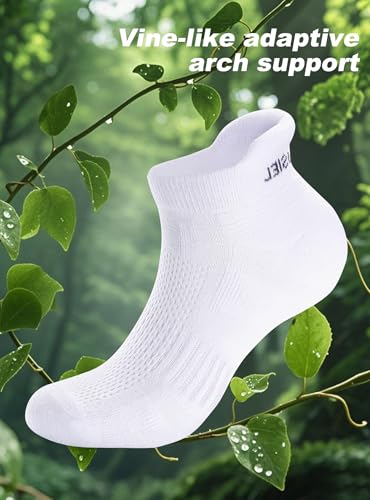 Trusiel Ankle Athletic Running Socks Cushioned Anti-Blister Low Cut Tab No Show Socks for Women 5 Pairs4