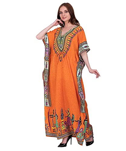 African Print Women Kaftan Dress Tunic Long Maxi Plus Size Polyester Print Caftan Gown Beach Party Casual Kimono Nightdress