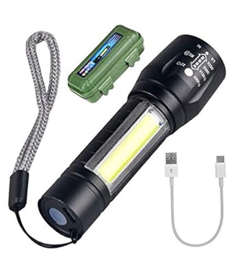 Rangwell 5W Flashlight Torch Rechargeable Aluminium Pack of 1 (Mini-USB)