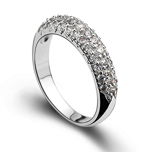 RM Jewellers92.5 Sterling Silver American Diamond Amazing Blossom Ring for Women & Girls