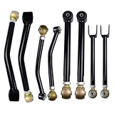 Adjustable Control Arms for 2007-2018 Jeep Wrangler JK Front and Rear 0-6' Lift kits Suspension Control Arm(SET OF 8)