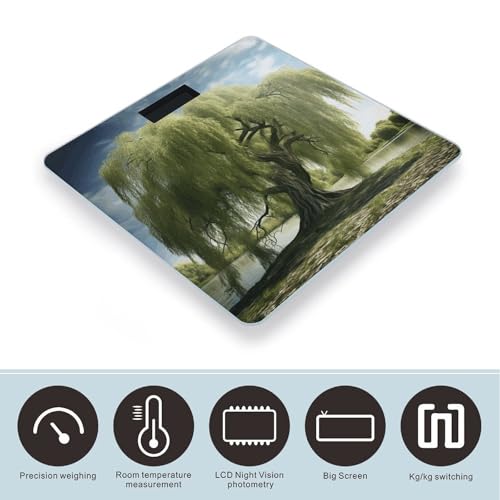 Báscula digital para baño con vidrio templado 400lb miniatura 3