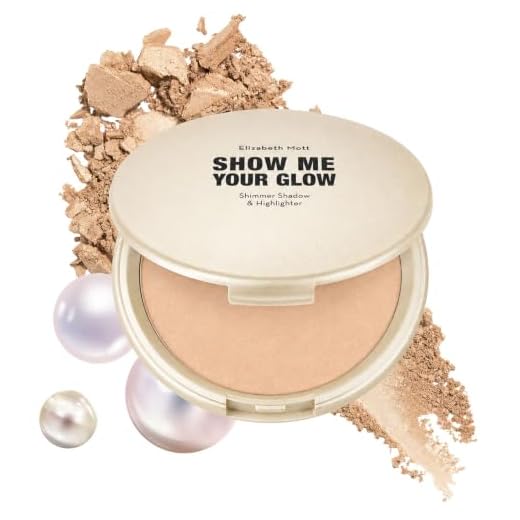 Elizabeth Mott Show Me Your Glow Shimmer Shadow and Highlighter Makeup - Natural Face Glow Makeup - Cruelty Free and Paraben Free - Illuminating Pearl Highlight - Compact Powder Highlighter (10g)