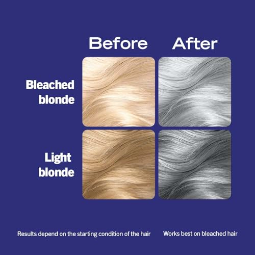 Schwarzkopf LIVE Ultra Brights Or Pastels, Vibrant Semi-permanent Silver Hair Dye, Lasts Up to 15 Washes, Steel Silver 098 (Pack of 2)