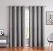 Randall Rndall Grey Faux Suede Collections Room Darkening Curtains Noise Reducing, Energy Saving Room Darkening Window Curtains & Drapes for Bedroom, Living Room,Kitchens (55in W x 84in L - 2 Panels)