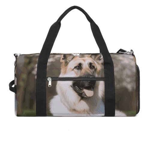 Gym Bag for Men Women Travel Duffle Bag Lightweight Weekender Duffel Bag German Shepherd Dog Carry on Bag