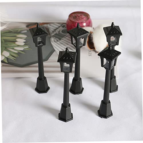 BETOOKY 6 Pçs Modelo De Luz De Rua Mini Boneca Acessórios Miniaturas Mini Lanternas Decorativas Jard