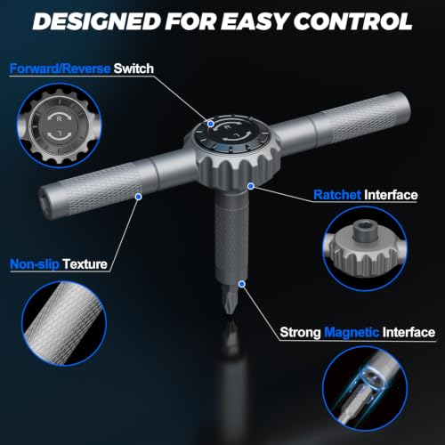 STREBITO Magnetic Screwdriver Set, 67-in-1 Ratcheting Screwdriver Set | with Detachable T Handle, 5° Swing Angle & Durable S2 Steel Bits for Furniture, Bikes, Electronics & Home Repairs - image 7