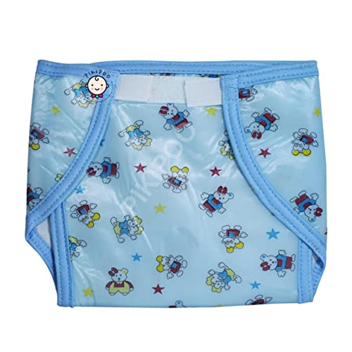 Image of Presents Baby Kids Soft PVC (Plastic) Diaper Joker Padded Baby Nappy Panty Training Pants with Inner & Outer Soft Plastic Reusable & Waterproof Multi (3-6 Months, Multi)