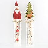 FRANK FLECHTWAREN Deko-Säule Weihnachtszeit im 2er Set