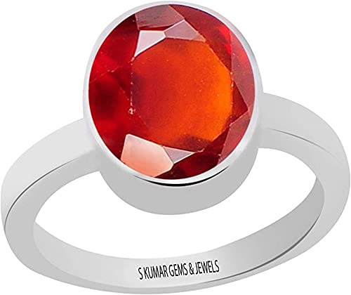 Bague en argent avec grenat hessonite pour sublimer vos tenues de soirée