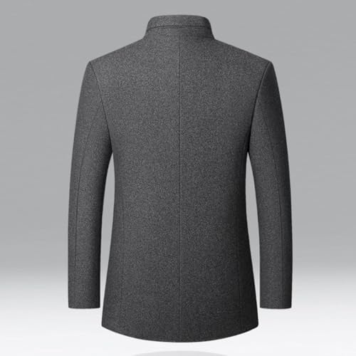 Lu's Chic Men's Wool Trench Coat Winter Coats Single Breasted Quilted Fall Long Sleeve Slim Fit Casual Dressy Jackets2