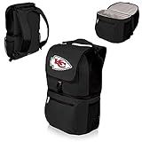 PICNIC TIME Black Kansas City Chiefs Zuma Cooler Backpack