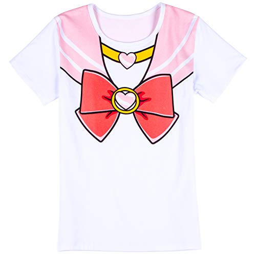 TSUJIHANA Harajuku Anime Fashion Sailor Moon Style T Shirt Cosplay Costume(Pink Asia S)
