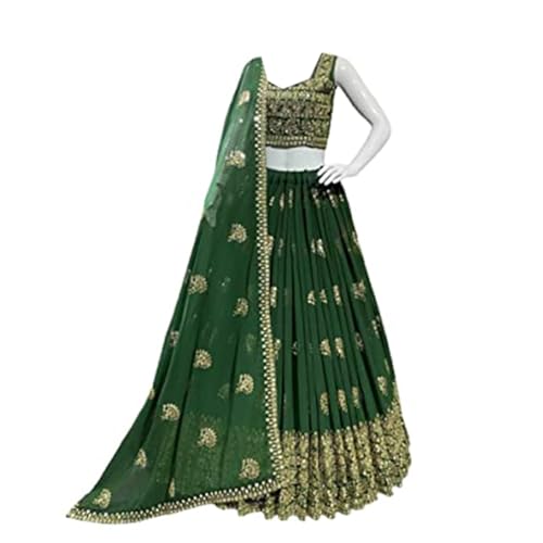 Image of DhrishafashionWOMEN'S Georgette Semi-Stiched lehnga (SF-ver12no Purple1 Free Size)