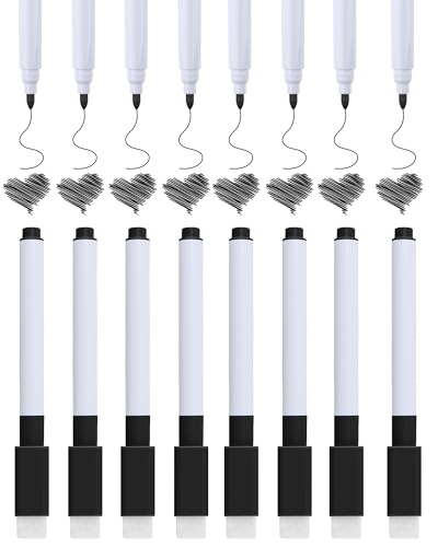 Acual Whiteboard Markers 8 PCS Black Dry Wipe Whiteboard Marker Pens