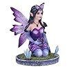 Nemesis Now Crystal Fairy Violet Figurine, 9cm Resin, Kneeling Fairy Holding Glass Ball, Fantasy Gift, Cast in the Finest Resin, Expertly Hand-Painted #3