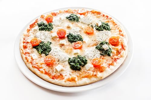 Topkapi Serie Pizza Gusto │ Platos para pizza Pizza Neturia │ Plato grande para pizza Ø ~ 31,5 cm │ Fabricado en Italia │ Porcelana │ 2 unidades