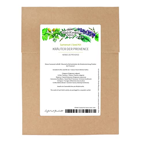 Hierbas provenzales - Set de de semillas con 7 variedades de la clásica mezcla de hierbas