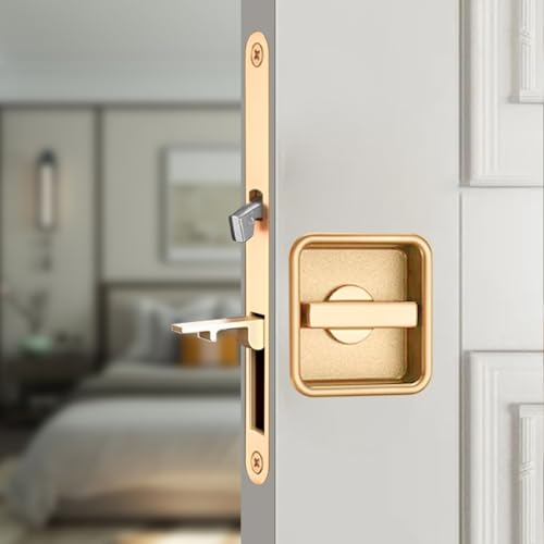youthua Pocket Door Lock Hardware Set - Privacy Handle with